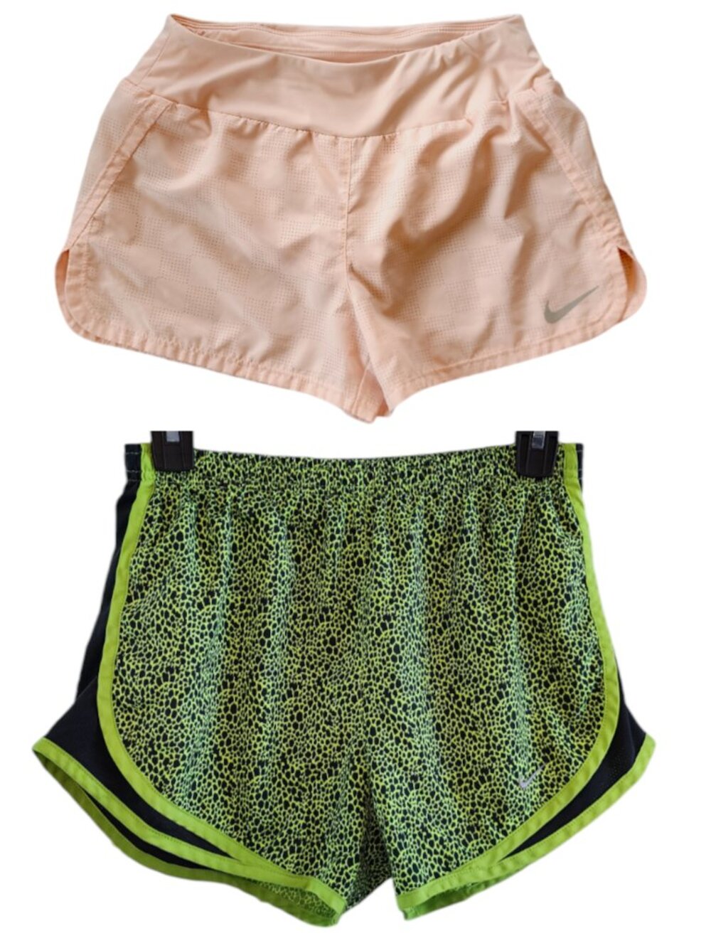Bundle of 2 * S Nike Dri Fit Running Shorts Blush Pink and Yellow